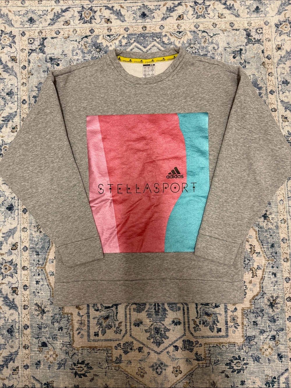 Stella McCartney x Adidas Metallic pullover sweatshirt size small